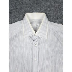 Marol Bologna Dress Shirt Men's 40 Striped Button Up 15 3/4 Italy Cotton